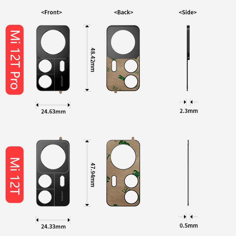 Miếng Dán Bảo Vệ Màn Hình Bằng Hợp Kim Nhôm Cứng Cho Xiaomi Mi 12T Xiaomi12T Pro <