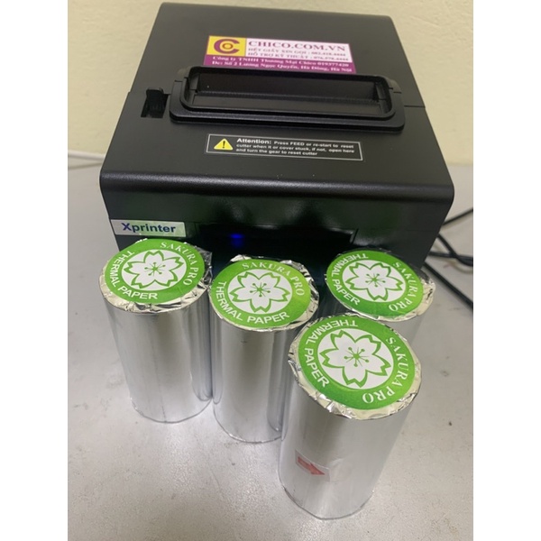 100 Cuộn giấy in hóa đơn Sakura K80x45mm