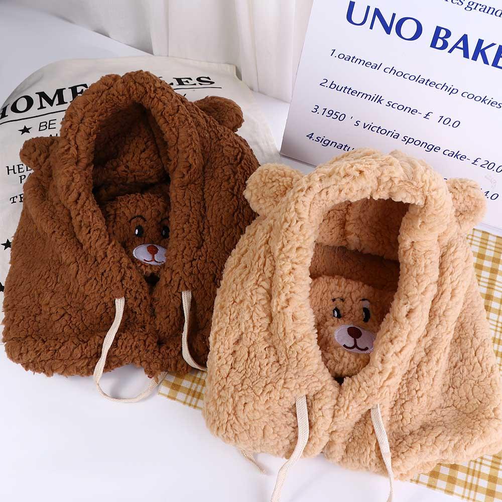 AROMA Mũ Lưỡi Trai Có Mặt Nạ Bảo Vệ Tai Họa Tiết Hoạt Hình Dễ Thương Thời Trang Mùa Đông Cho