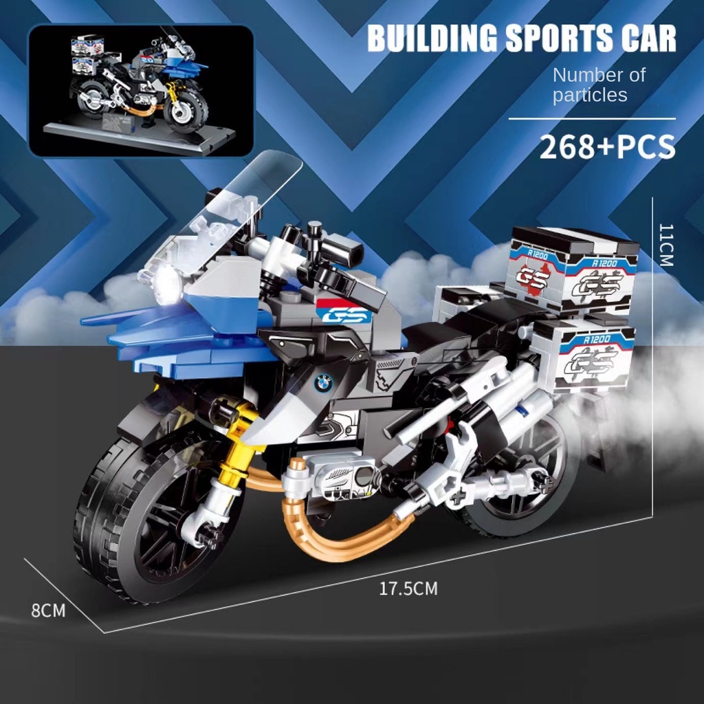 Bộ Đồ Chơi LEGO Lắp Ráp Mô Hình Xe Hơi Xe Máy Gạch Vui Nhộn