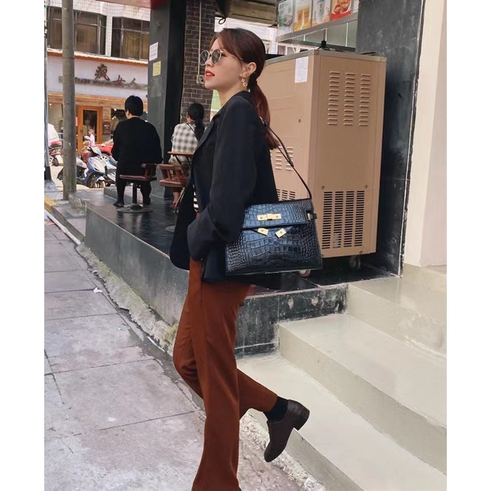 Túi Xách Họa Tiết Da Cá Sấu Phong Cách Retro Thời Trang Cho Nữ ZS777777-1030