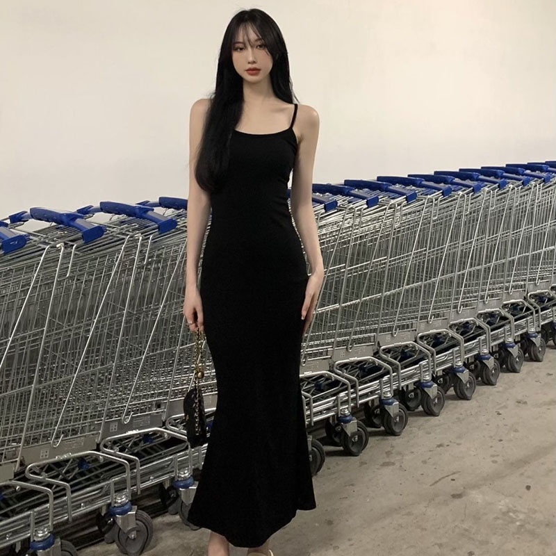 IELGY IELGY Đầm Đuôi Cá Không Tay Dáng Dài Thời Trang Dành Cho Nữ