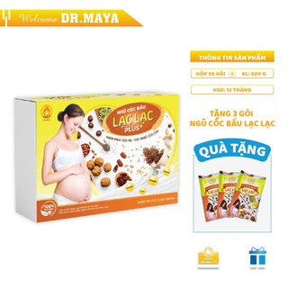 10 gói ngũ cốc bầu Lạc Lạc 600g (30 gói), hương vị thơm ngon, cung cấp dinh dưỡng cho thai nhi phát triển vượt trội
