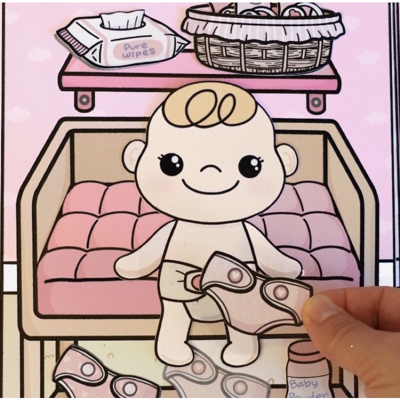 Ngôi nhà búp bê giấy Baby paper dolls