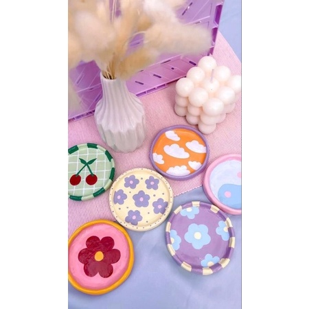 Dĩa đựng trang sức handmade đất sét  màu sắc cute dễ thương