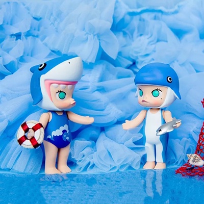 ★Hgtoys★   Popmart MOLLY Ocean Series Blind Box Doll Tide Play Trang trí Quà tặng