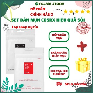 [Auth Đủ Bill] ALLME - Miếng Dán Mụn COSRX Acne Pimple - Clear Fit Master Patch - COSRX đỏ - đen 24 miếng che mụn makeup