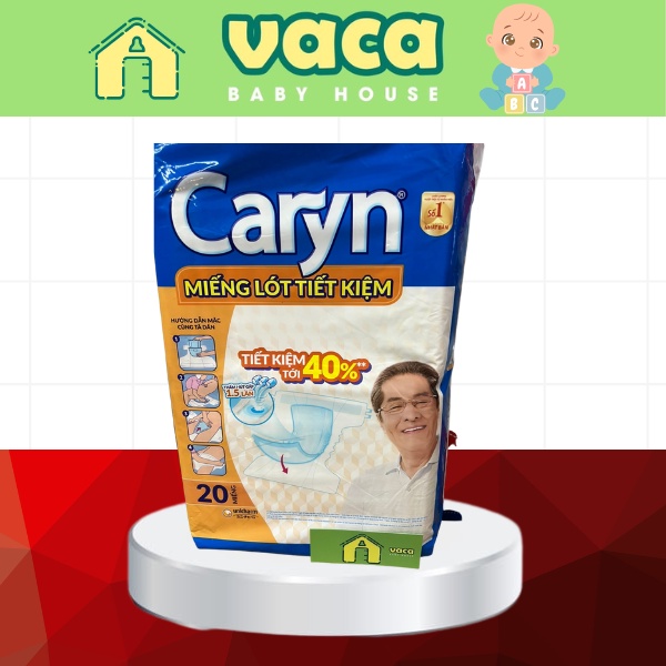 (MẪU MỚI 2022) MIẾNG LÓT BỔ SUNG TIẾT KIỆM CARYN DÀNH CHO NGƯỜI LỚN/ NGƯỜI GIÀ GÓI 20 MIẾNG