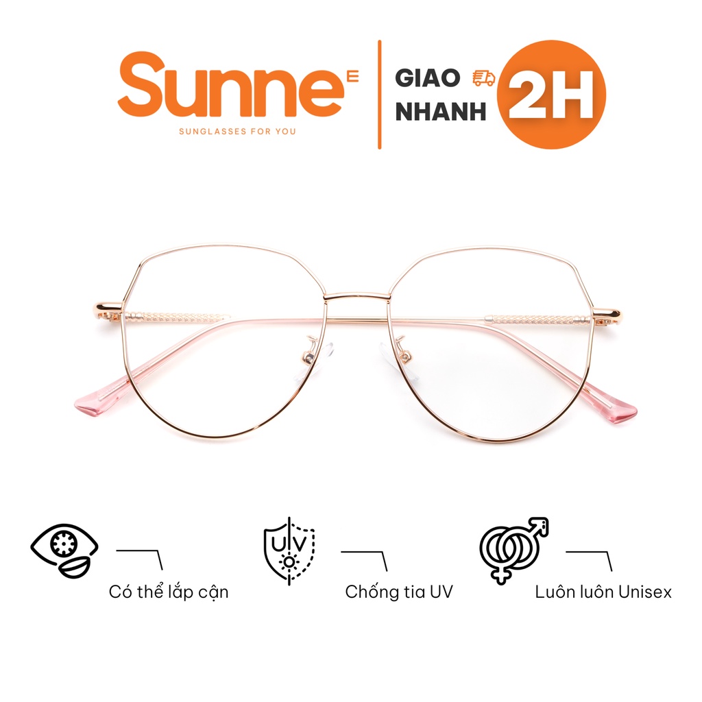 Gọng kính kim loại dáng tròn màu đen 5287