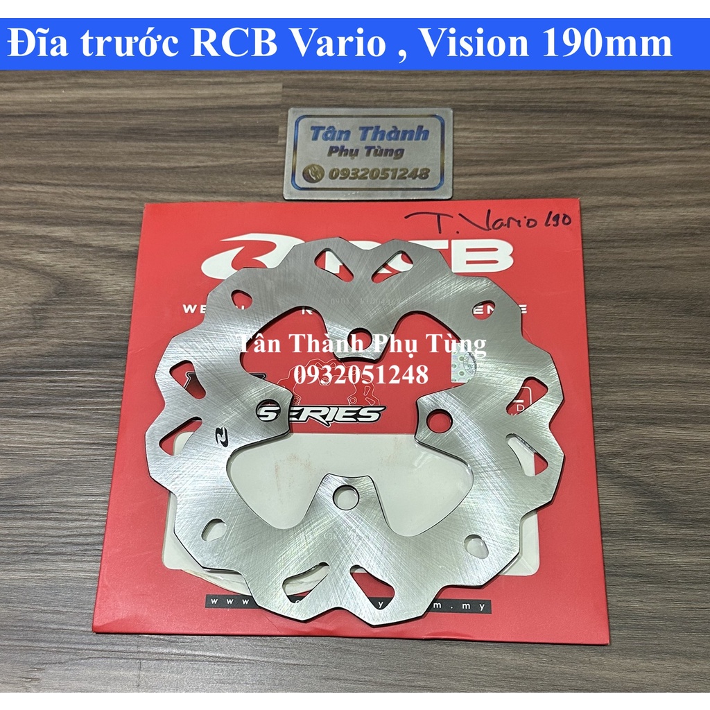 Đĩa trước RCB Vario, Vision 190mm chính hãng
