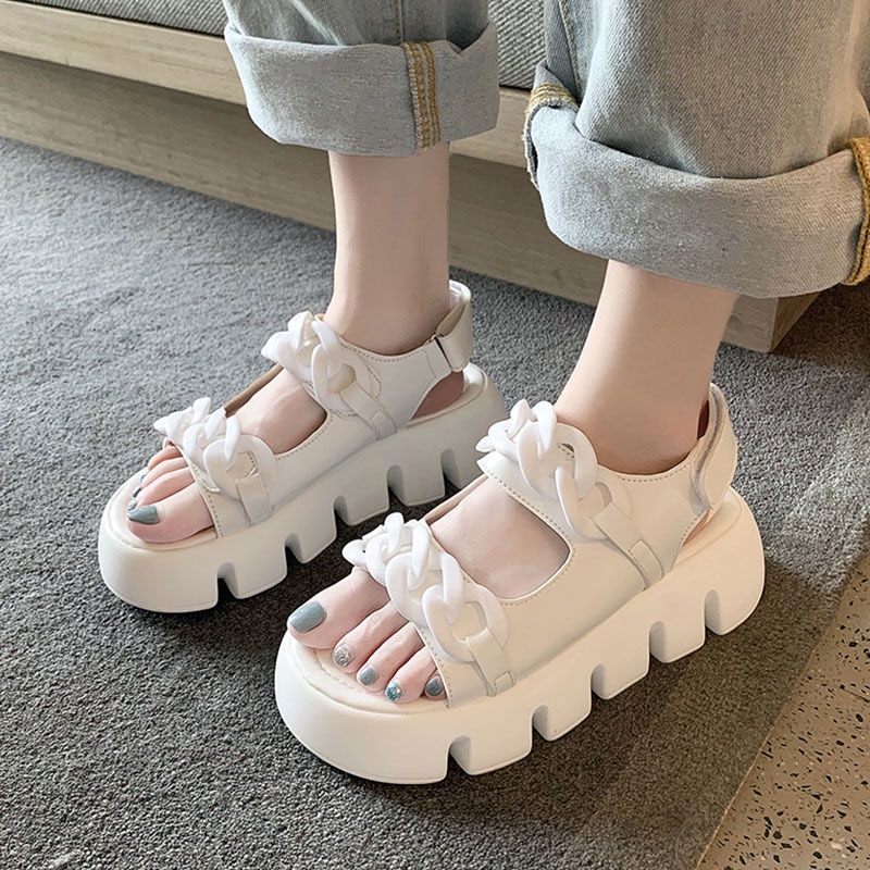 Xăng đan Đế Dày Quai Dán Thời Trang Hàn Quốc Cho Nữ Qiaoyonuo One more