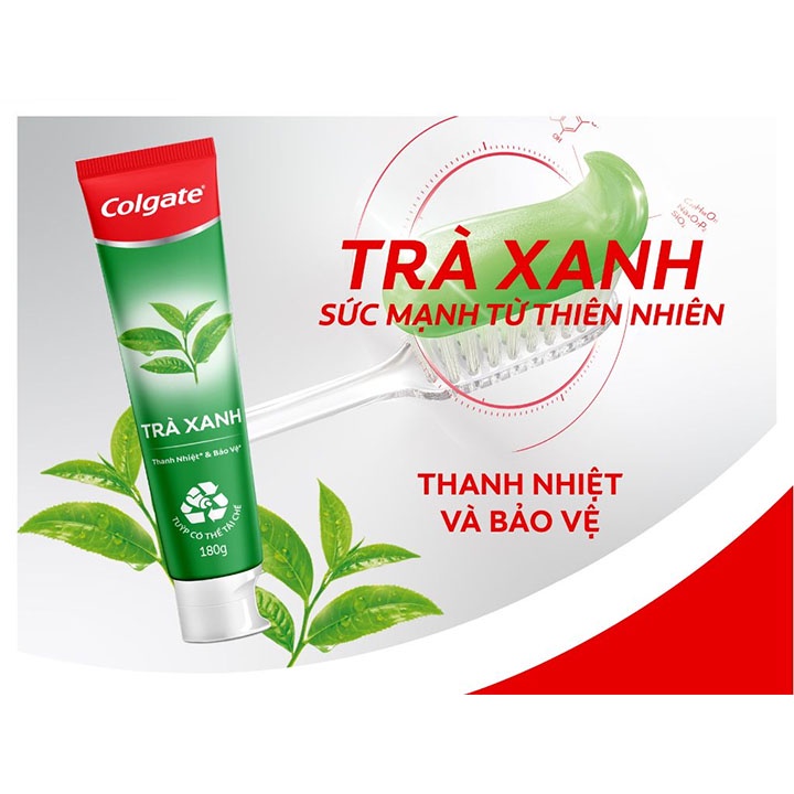 Kem Đánh Răng Colgate Natural Trà Xanh Thanh Nhiệt Và Bảo Vệ - 180Gr