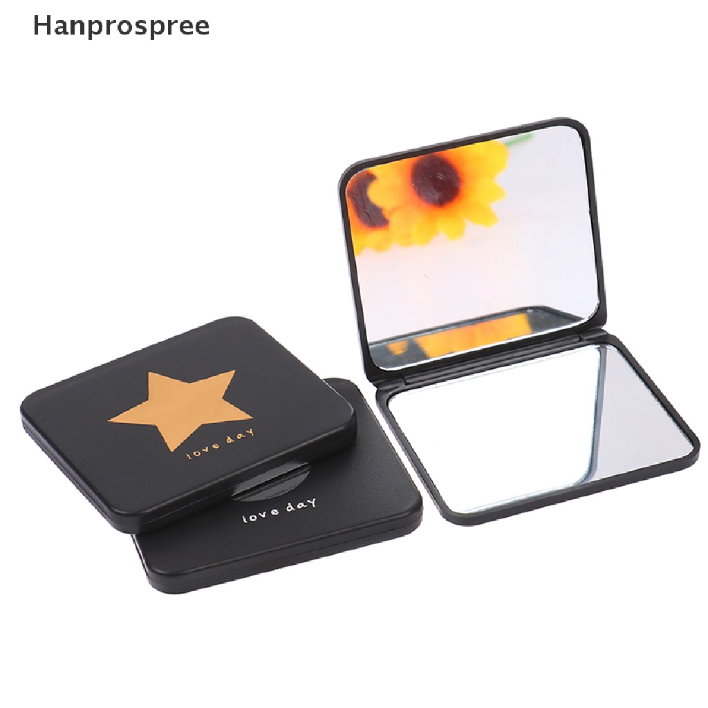 1 Gương Trang Điểm Mini Cầm Tay Hai Mặt Có Thể Gập Lại Được Hanprospree &gt;