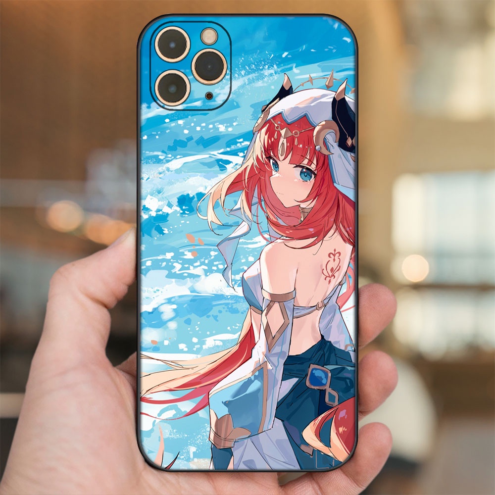 Ốp lưng iPhone 11 Pro Max dẻo đen cạnh vuông in hình Nilou Genshin Impact