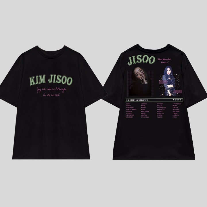 Áo Thun Tay Lỡ in hình World Tour Design