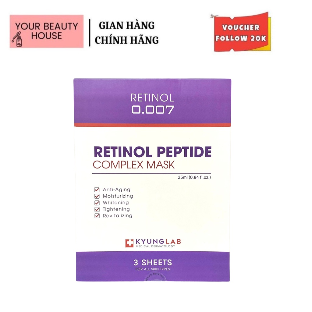 [KyungLab] Mặt Nạ Ngừa Lão Hóa Retinol 0.007 Peptide Complex Mask