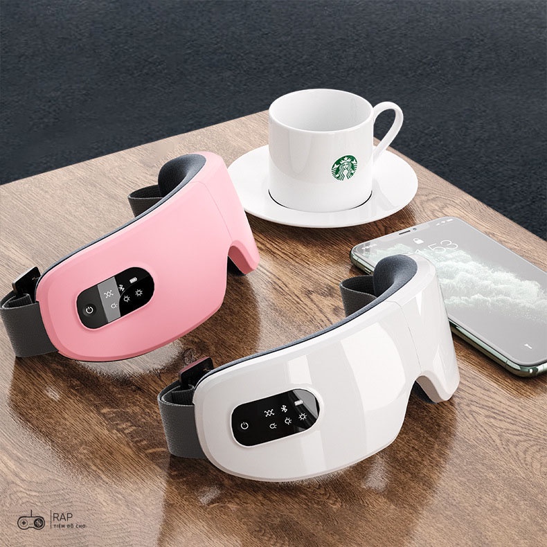 Máy massage mắt, mát xa, làm nóng, giảm quầng thâm mắt, tích hợp loa bluetooth Ráp thư giãn, đa năng,dùng hàng ngày