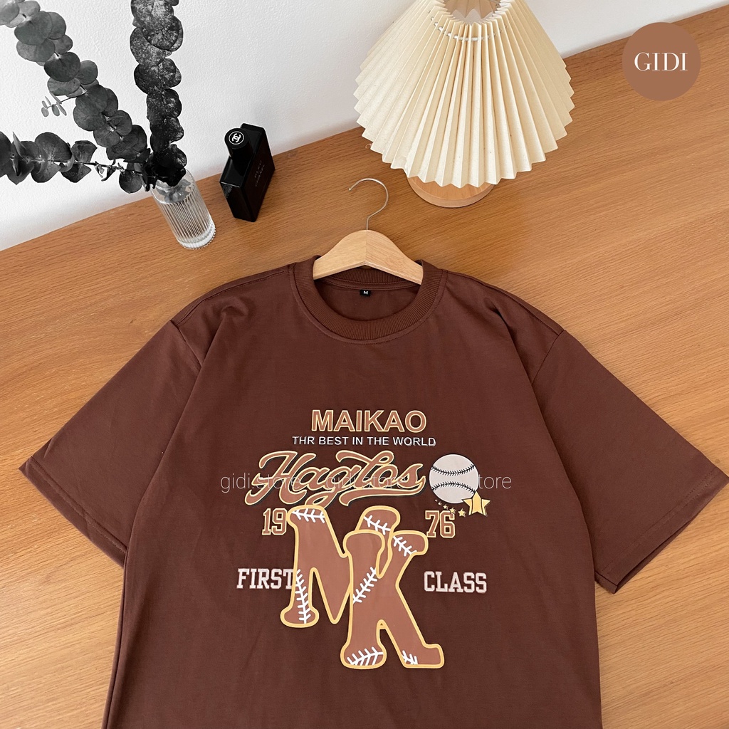 Áo phông tay lỡ MAIKAO cá tính form rộng nam nữ unisex - áo thun cổ tròn oversize phong cách Ulzzang -GIDI