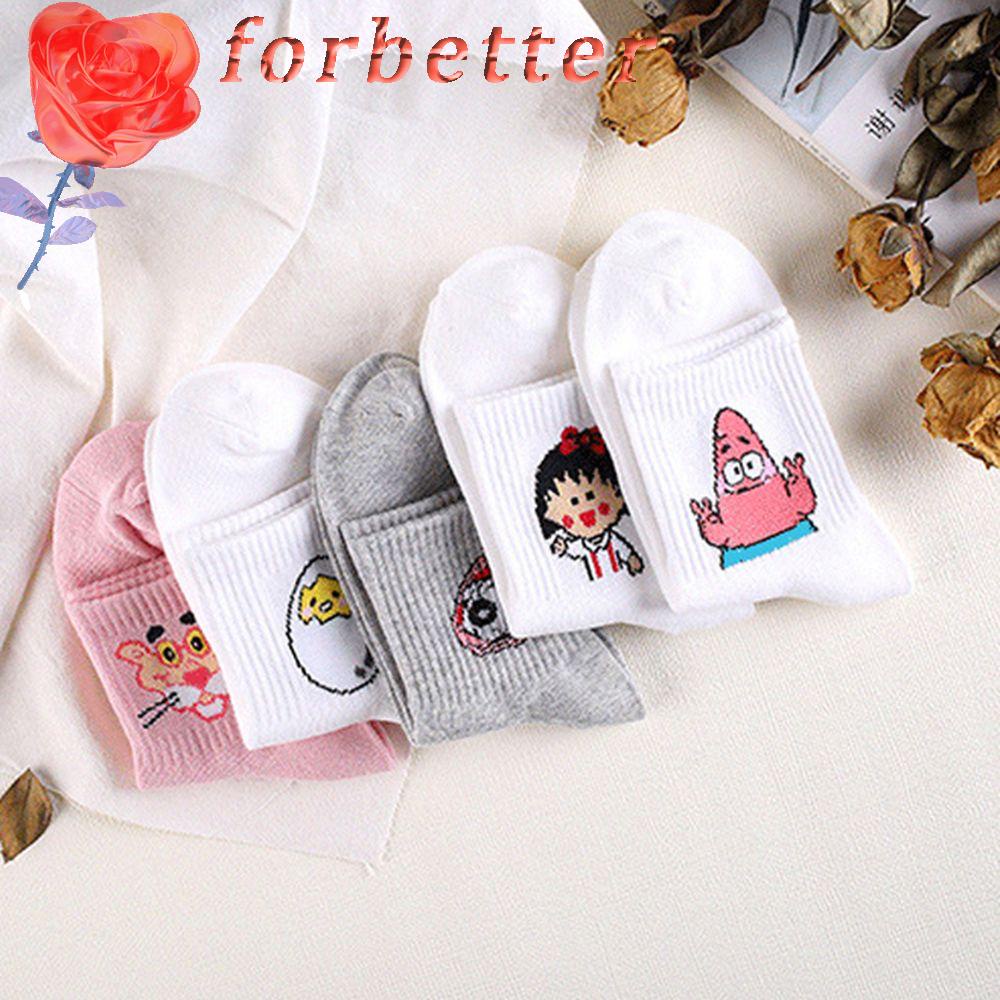 Vớ Cotton Thấm Hút Mồ Hôi Chất Lượng Cao In Hình Động Vật Hoạt Hình Chibi Maruko Tiger Đáng Yêu Cho Nữ