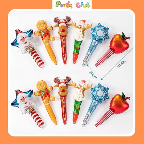 Bong bóng cầm tay noel bóng trang trí giáng sinh Merry Christmas