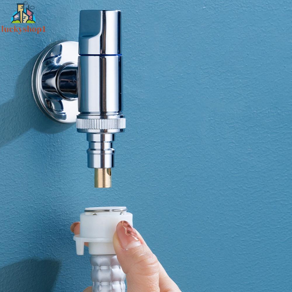 Super Short Wall Mount Mini Full Đồng Body Delta Valve Trang chủ Máy giặt Tap 4 phút Tự động Waterstop [4 phút Mẹo] Mạ đồng Waterstop Short T Máy giặt Tap
