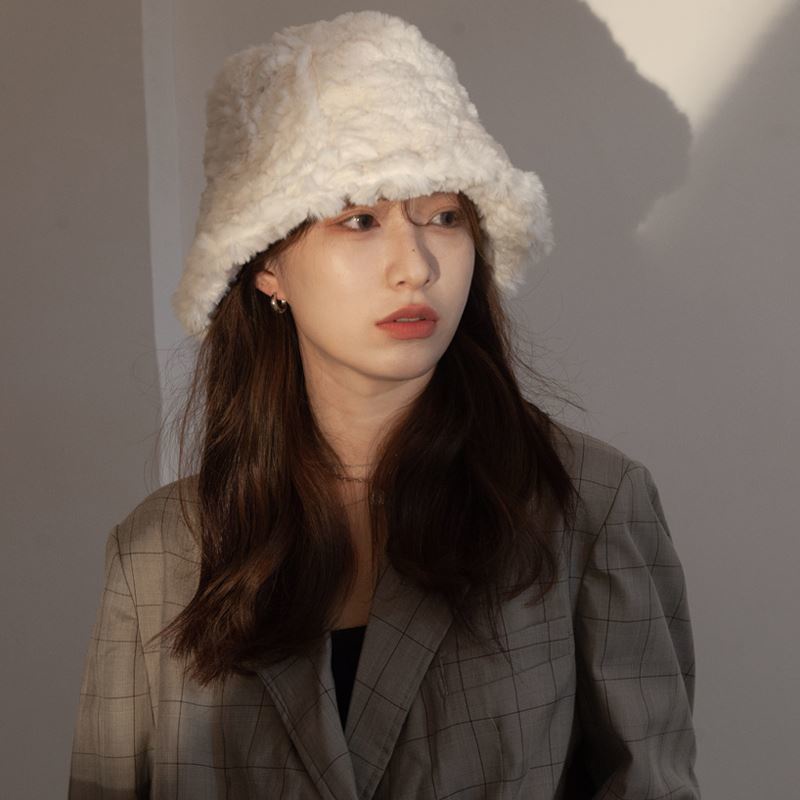 Nón Tai Bèo Phủ Lông Giữ Ấm Thời Trang Thu Đông Nhật Bản Dành Cho Nữ
