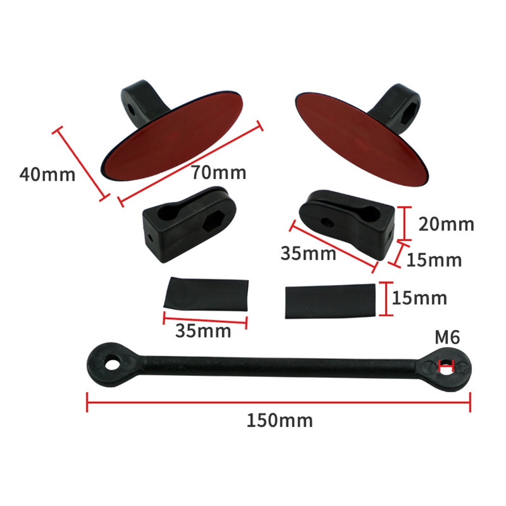 180° Gương Chiếu Hậu Góc Rộng Soi Điểm Mù Chuyên Dụng Cho Xe Mô Tô