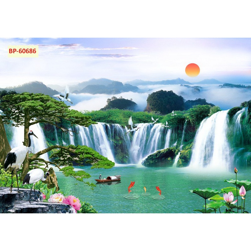 Tranh phong cảnh SƠN THUỶ thiết kế đẹp theo xu hướng