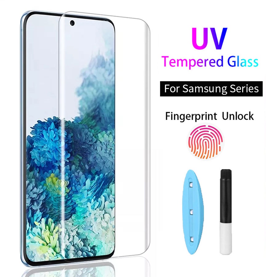 Miếng Dán Cường Lực Bảo Vệ Màn Hình Chống Tia UV Cho Samsung Galaxy S8 S9 S10 S20 S21 S22 Plus Note 8 9 10 20