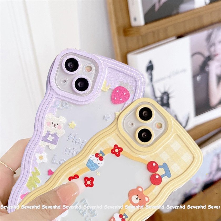 Ốp Điện Thoại Mềm Hình Gấu Và Thỏ Cho iPhone 14 13 12 11 Pro Max Xs Max Xr X 7 8 6 6s Plus