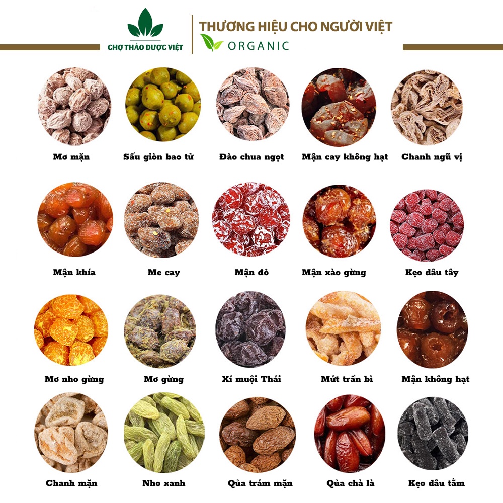 Ô mai mận khía dẻo, mứt mận 100g - Chợ Thảo Dược Việt