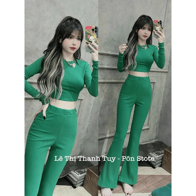 SÉT THUN GÂN SÉT ĐỒ HACK DÁNG CHẤT VẢI THOẢI MÃI CHỊ EM ĐÃ CÓ CHO MÌNH TRONG TỦ ĐỒ CHƯA Ạ UP