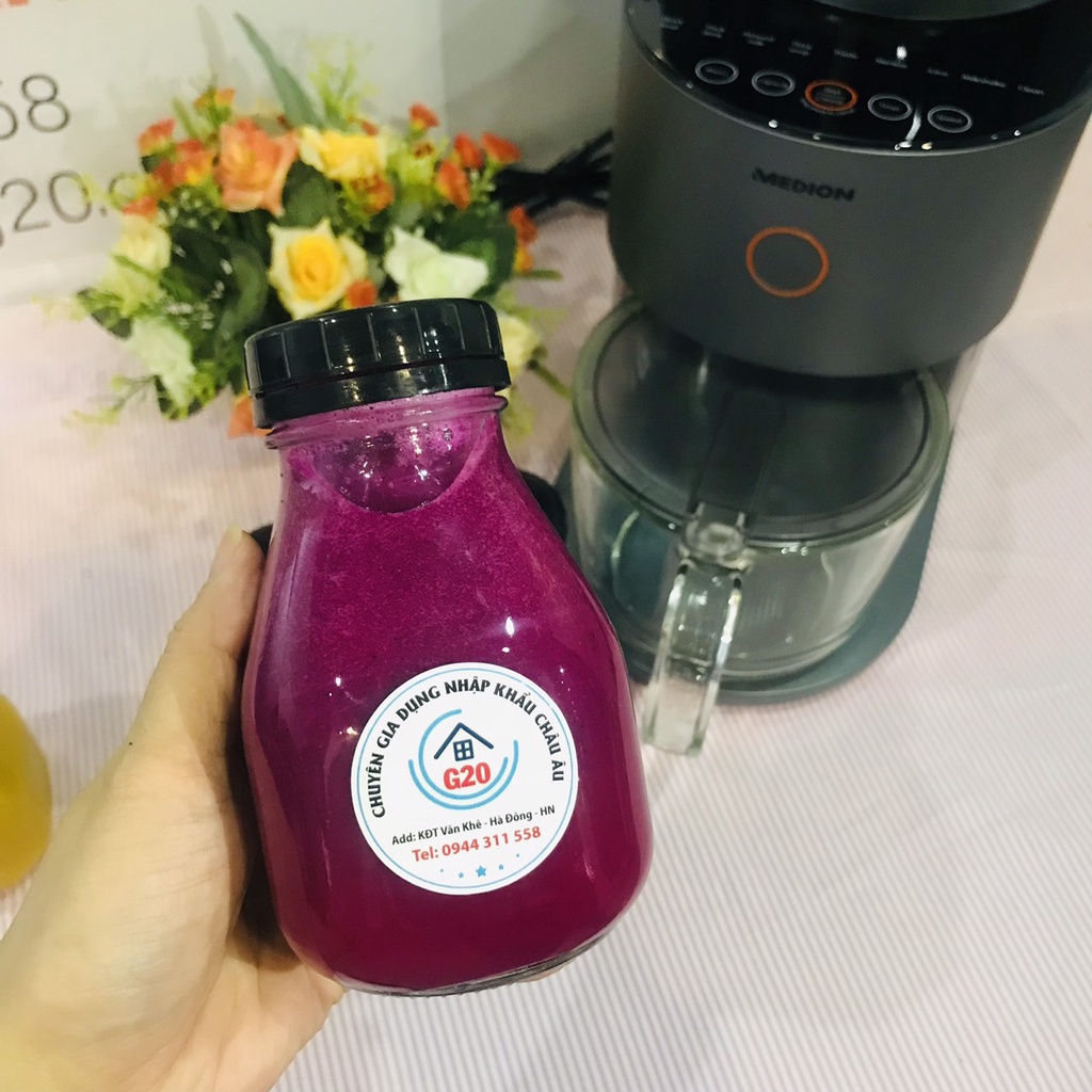 Quà tặng - Set 5 chai thủy tinh đựng sữa hạt xinh xắn