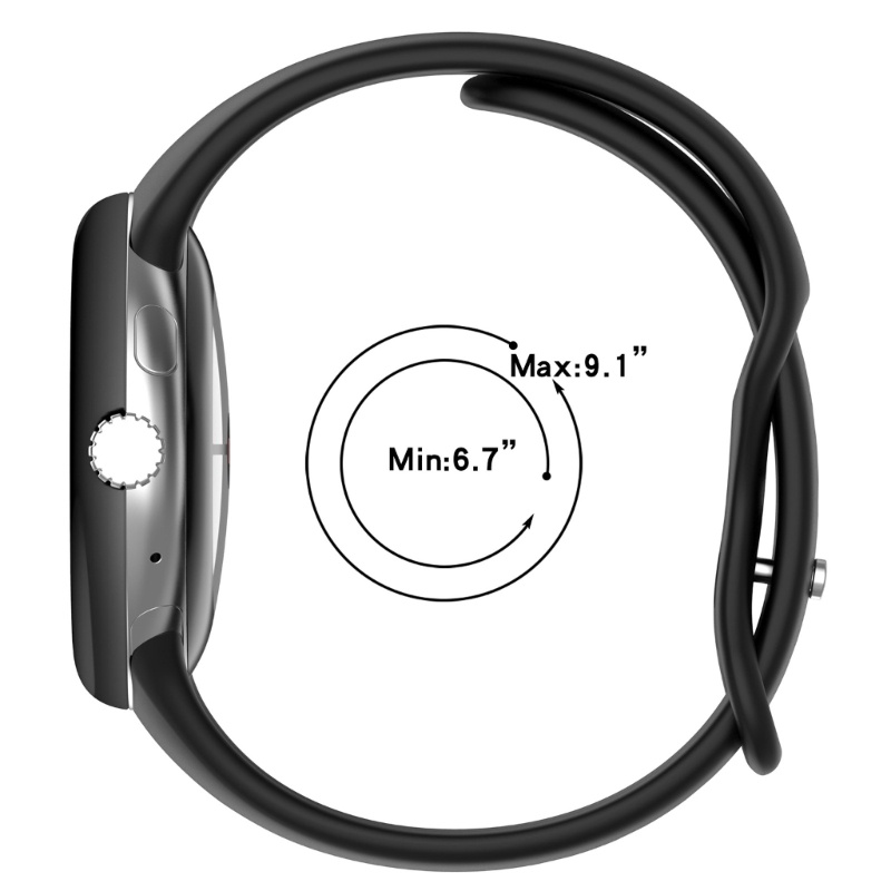 Dây Đeo Thay Thế Chất Liệu Silicon Màu Trơn Cho Apple Watch