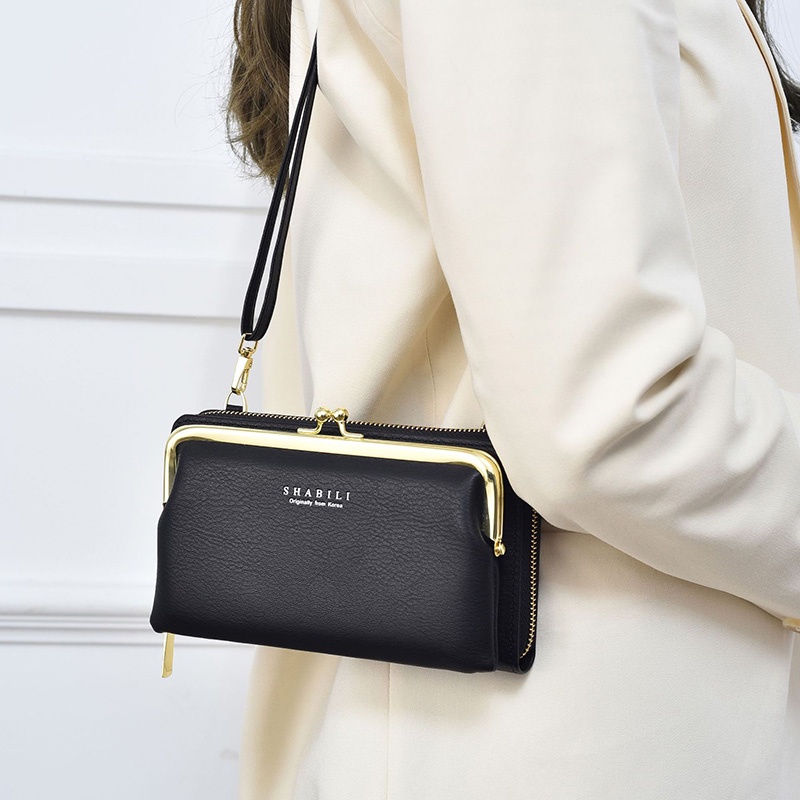 IELGY Túi Đeo Chéo Đựng Điện Thoại Có Khóa Kéo Phong Cách retro Hàn Quốc