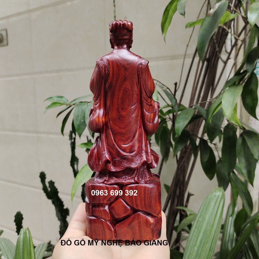 Tượng khổng minh gỗ trắc dây