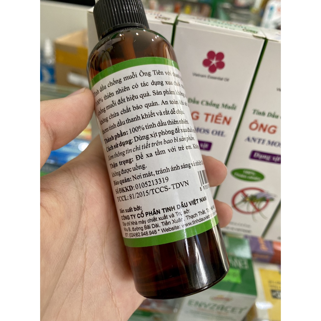 Tinh Dầu sả chanh Chống Muỗi Ông Tiên, Thơm Mát Sảng Khoái, Lưu Hương Lâu Dài, Tuyệt Đối An Toàn