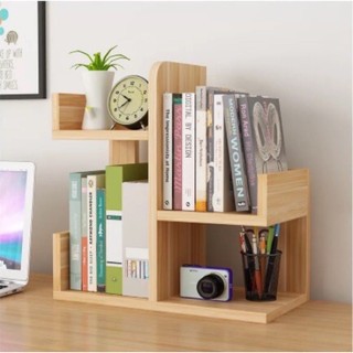 Kệ sách, kệ xương rồng để bàn, kệ gỗ trang trí bàn làm việc funa decor - ks01
