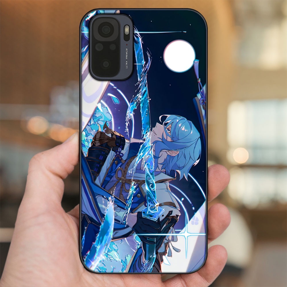 Ốp lưng Xiaomi Redmi Note 10, Note 10s viền đen in hình Kamisato Ayato Genshin Impact
