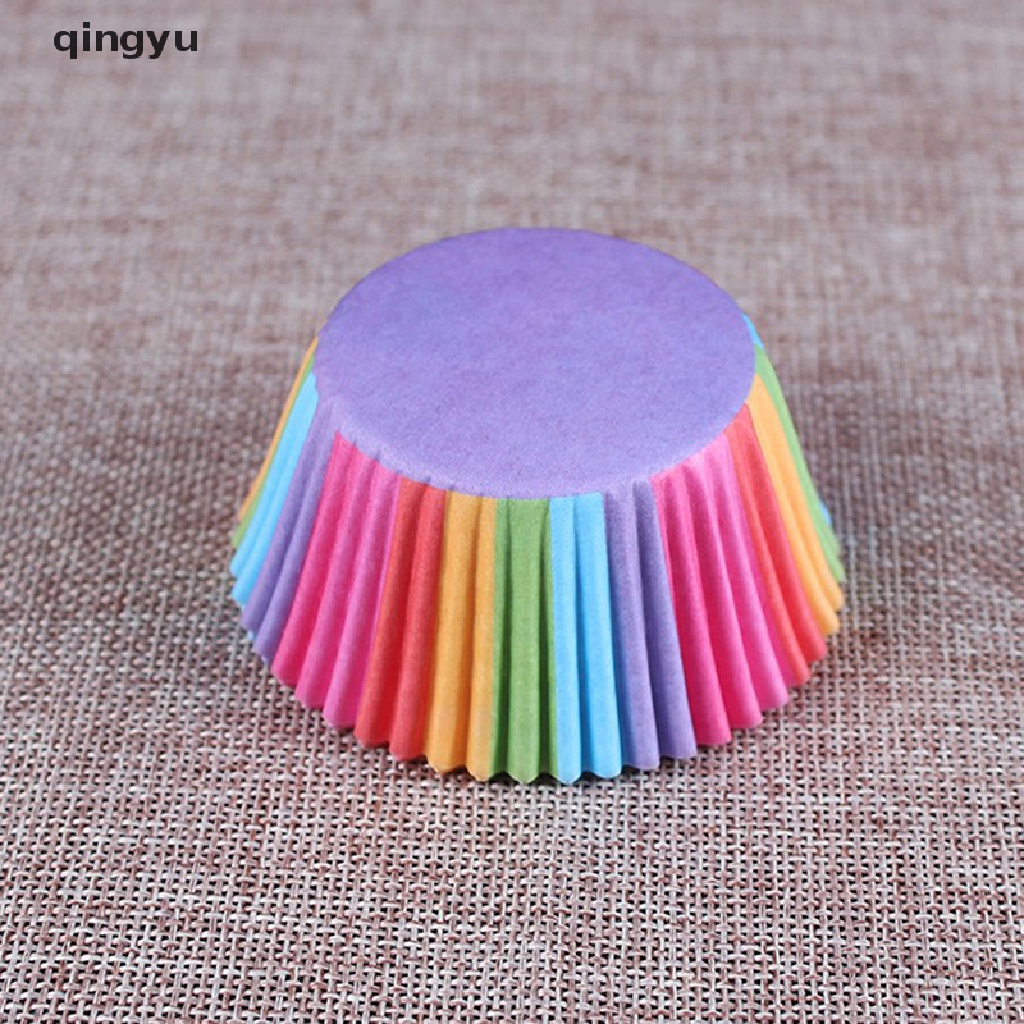 Bộ 100 Giấy Lót Bánh Cupcake Nhiều Màu Xinh Xắn