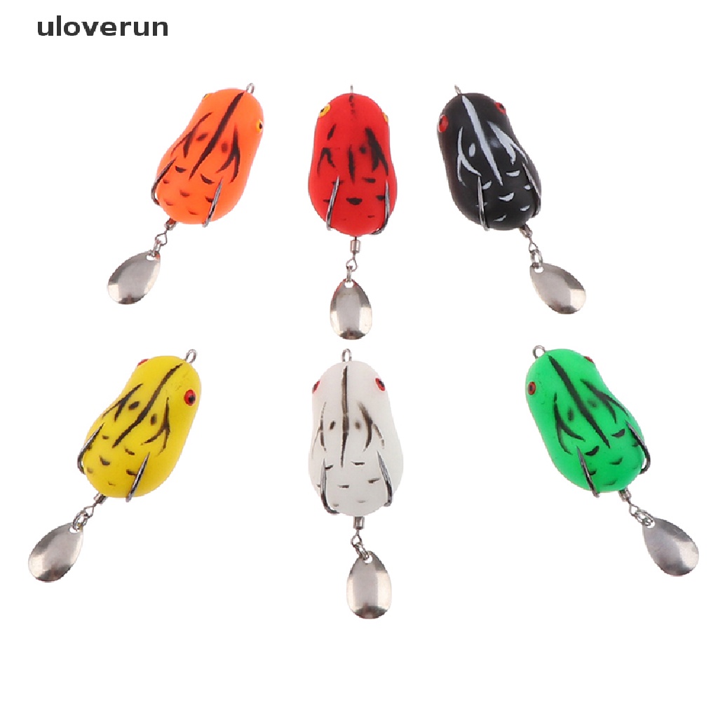 Mồi Câu Cá Giả Hình Ếch Kèm Móc Câu Mềm Chuyên Dụng