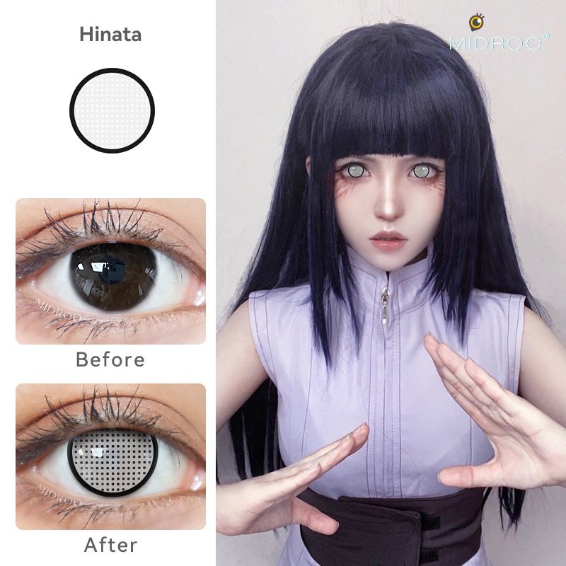 Cặp kính áp tròng MIDROO 14.5mm hóa trang nhân vật anime Naruto độc đáo