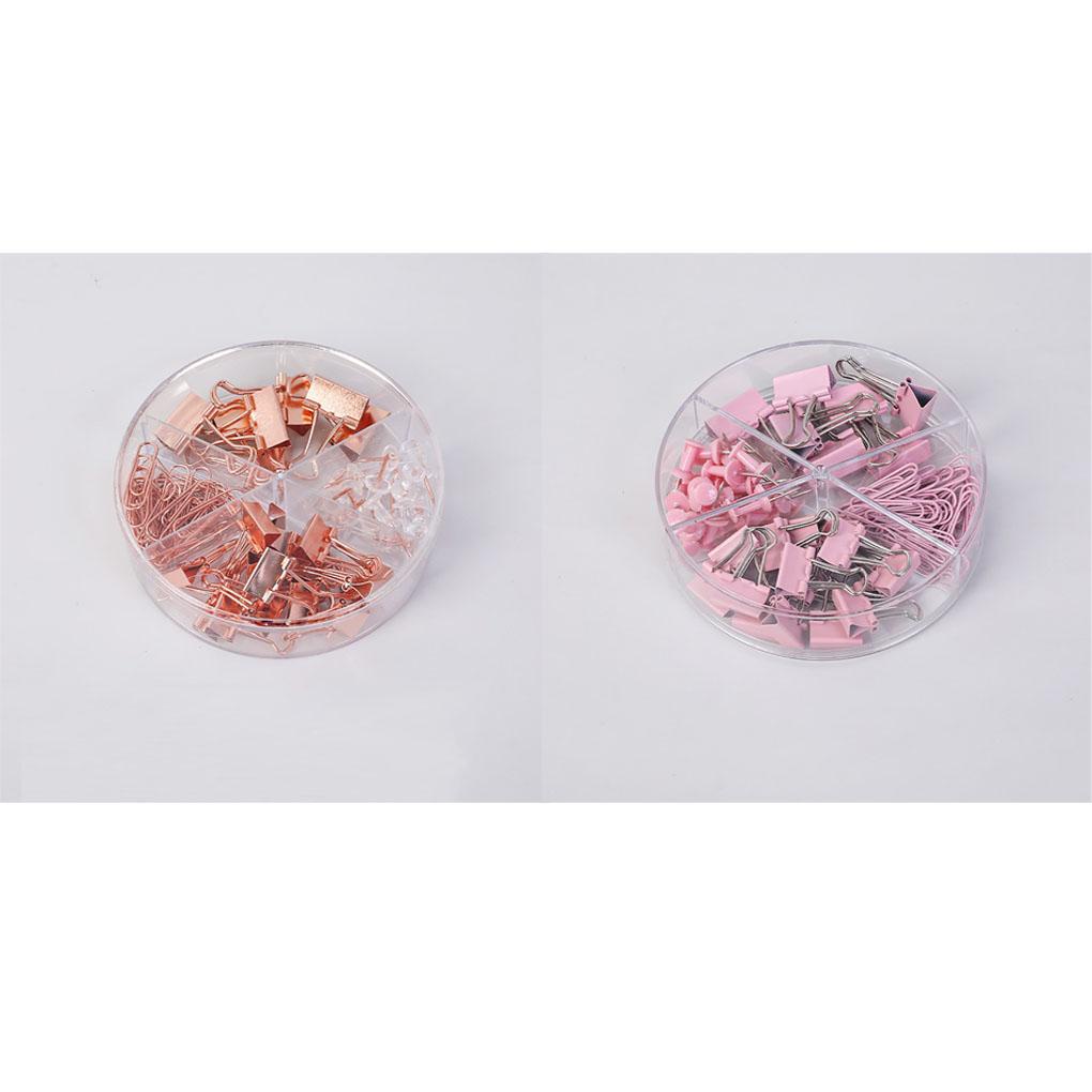 1 Hộp Kẹp Giấy Tờ Báo Bằng Kim Loại Tiện Dụng Cho Người Lớn