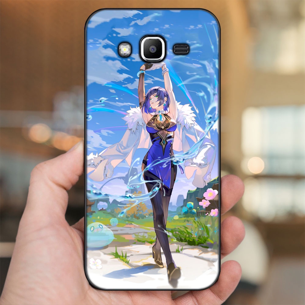 Ốp lưng Samsung J2 Prime, J3 2016, J5 2015 viền đen in hình Yelan Genshin Impact