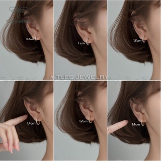Khuyên tai bạc nữ TLEE đính đá basic thanh lịch đơn giản NCJ B0223