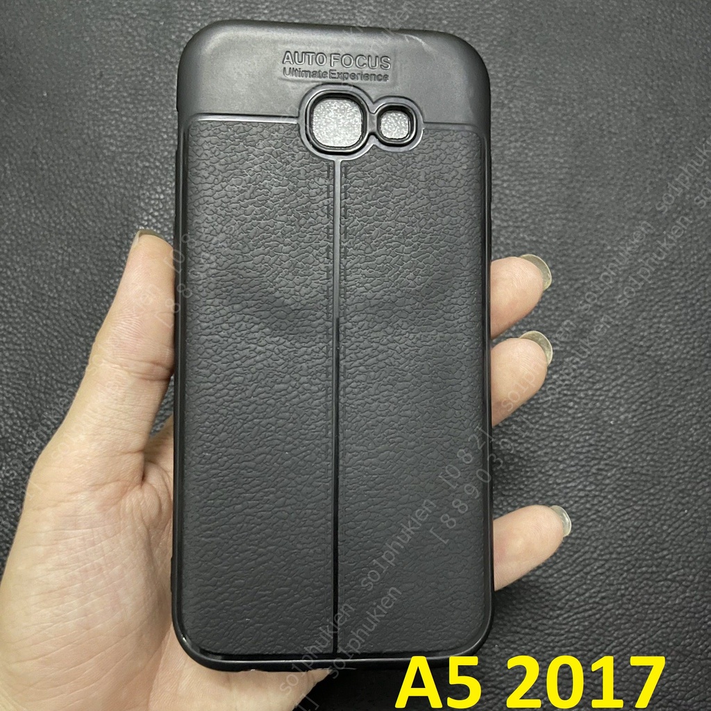 Ốp lưng Samsung A520 (A5 2017) / A9 2018 / A710 (A7 2016) dẻo đen giả vân da auto bền đẹp