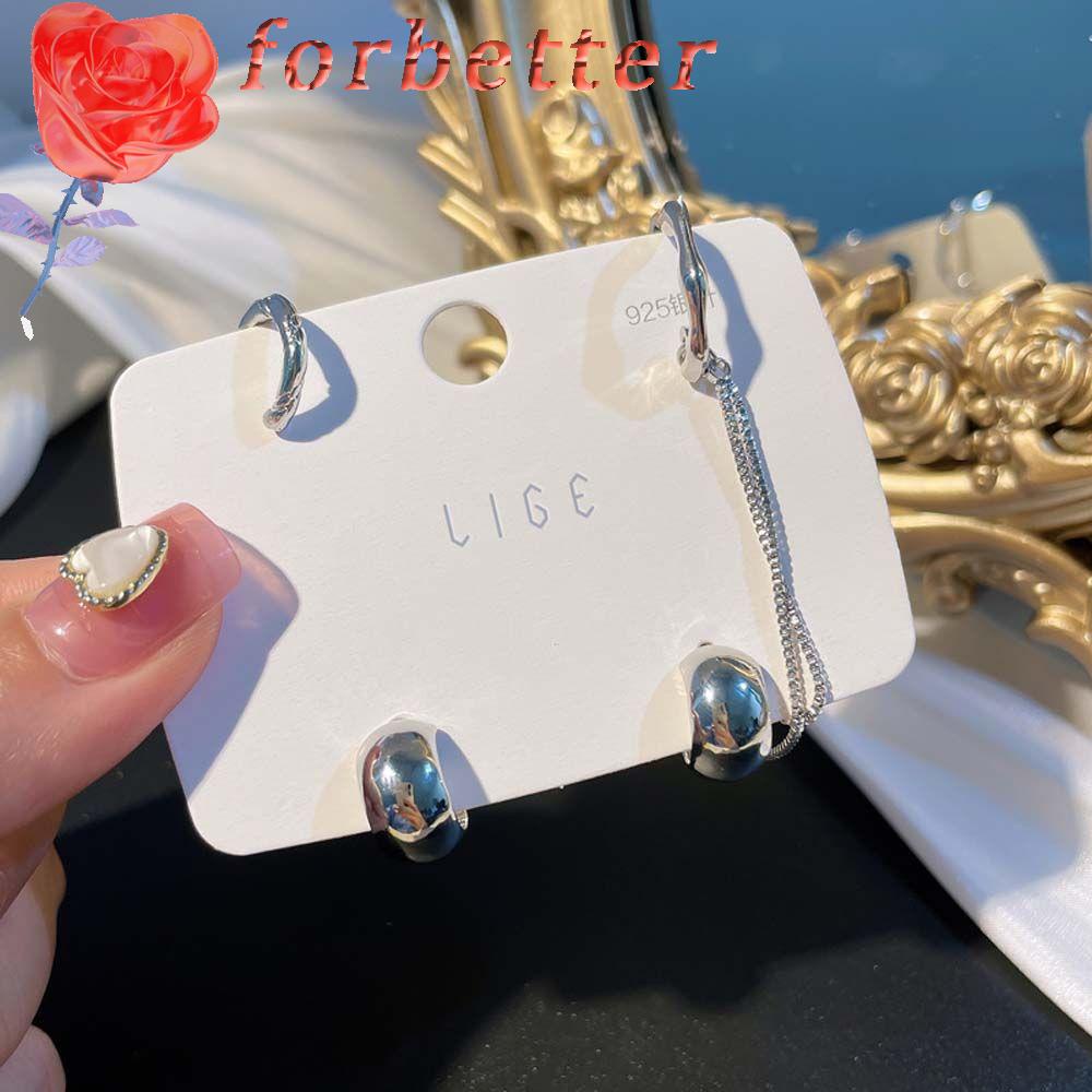 Set 4 bông tai phong cách hip hop thời trang Hàn Quốc