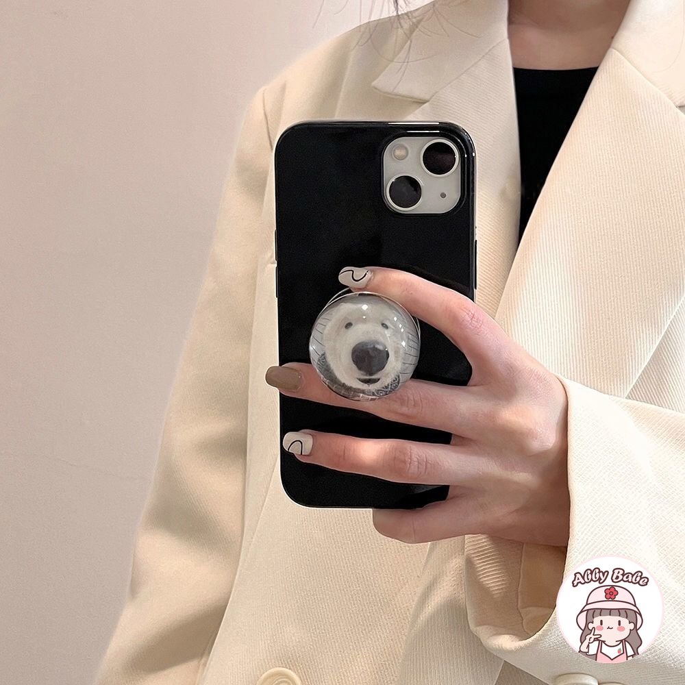 Ốp Điện Thoại TPU Mềm Chống Mồ Hôi Có Giá Đỡ Hình Chú Cún Dễ Thương Cho IPhone 14 Pro Max 11 7Plus 13 12 11 Pro Max X XS