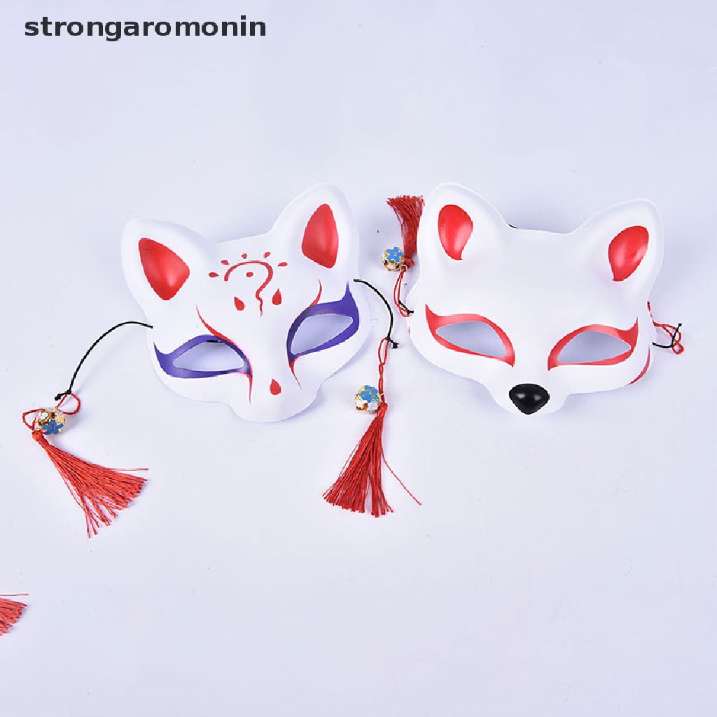 Mặt Nạ Hóa Trang Cáo Nửa Mặt Phong Cách Nhật Bản