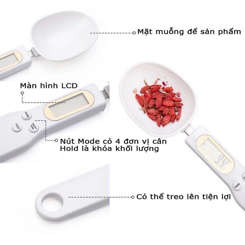 Thìa cân - cân tiểu ly dạng thìa điện tử đong gia vị nguyên liệu làm bánh và đồ ăn dặm cho bé
